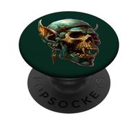 Green Goblin Core Skeleton Face Men Graphic Halloween Skull PopSockets PopGrip Adhesivo