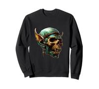 Green Goblin Core Skeleton Face Men Graphic Halloween Skull Sudadera