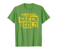 Green & Gold Game Day, aficionado a los deportes de fútbol escolar grupal Camiseta