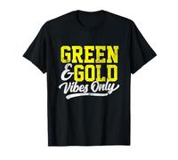 Green & Gold Vibes Only Game Day High School Football Group Camiseta