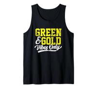Green & Gold Vibes Only Game Day High School Football Group Camiseta sin Mangas