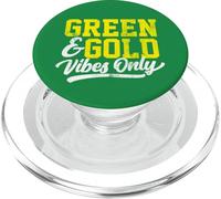 Green & Gold Vibes Only Game Day High School Football Group PopSockets PopGrip para MagSafe