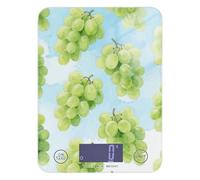 Green Grapes in Summer - Báscula digital de cocina de 5 kg/5 g con 4 unidades para dieta, ceto, espresso, pesa para alimentos