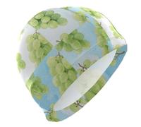 Green Grapes in Summer - Gorros de natación para mujer para cabello corto calvo, impermeable, protección del cabello y reducción de arrastre, gorras de natacion para mujer