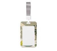 Green Grapes On The Table - Soporte para tarjetas de identificación de plástico duro, protector de etiqueta de nombre para enfermeras y oficina