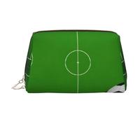 Green Grass Field Soccer Playground The Ball - Bolsa de cosméticos con cremallera y cremallera para viajes, ideal para el hogar y viajes