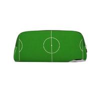 Green Grass Field Soccer Playground The Ball Print - Estuche versátil con cremallera multifuncional para adultos, Gold, Talla única