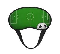 Green Grass Field Soccer Playground The Ball Print - Máscara opaca para dormir suave y ligera, diadema para la noche, transpirable, cubre los ojos