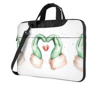 Green Hands With Tiny Footprints Inside Christmas Laptop Bag Laptop Case 15.6 Inch Computer Bags Padded Sleeve Cover For Women Men