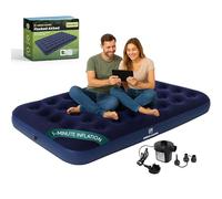 Green Haven Cama de Aire Doble con Bomba eléctrica AC - Colchón Inflable para 2 con Parte Superior Aterciopelada Impermeable - Cama Hinchable de Montaje rápido para Camping y Uso de Invitados