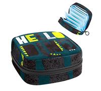 Green Hello Dinosaur - Bolsa de almacenamiento portátil para servilletas sanitarias, Varios colores, 4.7x6.6x6.6 in/12x17x17 cm