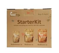 Green House Feeding Starter kit - BioEnhancer, BioGrow y BioBloom- Kit de fertilizantes en polvo para cultivo orgánico - Hasta 100-150 L de sustrato
