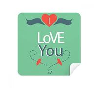 Green I Love You - Gafas de limpieza para limpiar la pantalla del teléfono, gamuza, 2 unidades