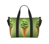Green Ice Cream - Bolsas de viaje duraderas para mujer, bolsas de viaje duraderas, bolsas de gimnasio para viajes nocturnos, color negro, talla única