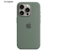 (Green) iPhone 15 Pro MagSafe Case with Liquid Silicone Material and Popover Induction Technology