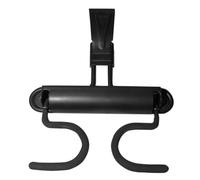 Green IT - Gancho doble para herramientas, soporte de pared de metal para sistema de rack, compatible con sistema de rieles de guía, color negro