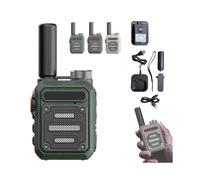 (Green) Khaki Waterproof & Shock Resistant Mini Motorbike Walkie-Talkies