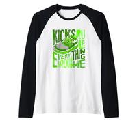 Green Kicks Rule Everything Around Me Gráfico Verde Camiseta Manga Raglan