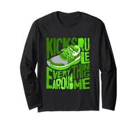 Green Kicks Rule Everything Around Me Gráfico Verde Manga Larga