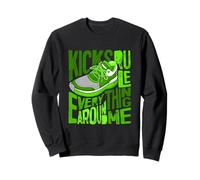Green Kicks Rule Everything Around Me Gráfico Verde Sudadera