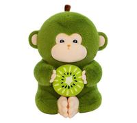 Green Kiwi Monkey Plush - Cartoon Stuffed Animal Toy | 30cm/11.8in Soft Plush Cushion, Sofa Decor, Kids Gift, Nursery Room Accessory, Huggable Plushs Toy, Home Decoration, Playtime Companion for Child