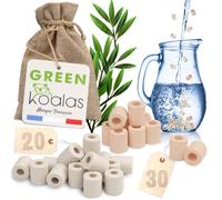 GREEN KOALAS X50 Cuentas de cerámica EM® Rosa X30 + Gris X20 Pack Purificador natural Filtración Agua del grifo Decantador Fuente Botella de agua Máquina de café Hervidor Bolas de filtro de cloro