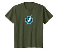 Green Lantern Blue Lantern Flash Camiseta, Niños, Verde Oliva, 2 años