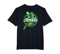 Green Lantern Glow Camiseta, Hombre Tallas Grandes, Negro, 6X Alto
