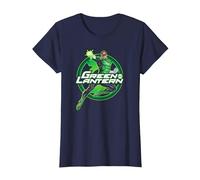 Green Lantern Glow Camiseta, Mujer, Azul Marino, XS