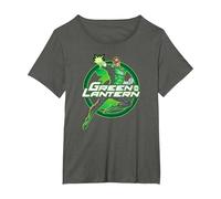 Green Lantern Glow Camiseta, Mujer Tallas Grandes, Asfalto, 1XL Grande