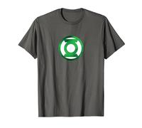 Green Lantern Green Chrome Logo Camiseta, Hombre, Asfalto, XXL
