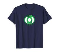 Green Lantern Green Chrome Logo Camiseta, Hombre, Azul Marino, XL