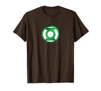 Green Lantern Green Chrome Logo Camiseta, Hombre, Marrón, S