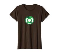 Green Lantern Green Chrome Logo Camiseta, Mujer, Marrón, XL