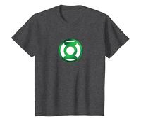Green Lantern Green Chrome Logo Camiseta, Niños, Jaspeado Oscuro, 2 años