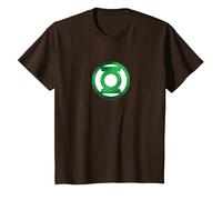 Green Lantern Green Chrome Logo Camiseta, Niños, Marrón, 2 años