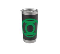 Green Lantern Green Emblem Vaso térmico de acero inoxidable de doble pared