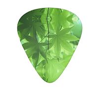 Green Leaf Nature - Púas de guitarra clásicas, triangulares, acústicas y eléctricas, para guitarristas, 12 piezas