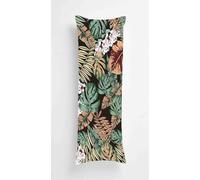 Green Leaves Body Pillow Case Cover 50x135cm, Long Backrest Cushion Pillow Protector with Zipper, Decorative Bedding Pillowcase, Soft Body Pillow Cover for Couch Bedroom Vintage