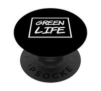 Green Life Love Planet Eco Go Green - Declaración Eco Warrior PopSockets PopGrip Adhesivo