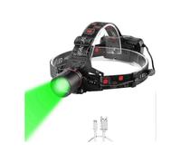 Green Light Head Torch for Night Vision, Ultra Bright Green Headlamp Usb Rechargeable Led Hunting Headlight