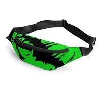 Green Lips and Skull French Bulldog Sugar Skull Fanny Pack, riñonera Deportiva para niños Adultos para Hombres y Mujeres
