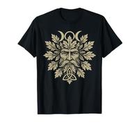 Green Man Triquetra Triquetra Celta pagana Regalo wicca Camiseta