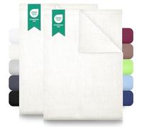 Green Mark Sábanas Clásicas -Juego de 2 sábanas Planas de 100 % algodón, sin Esquinas elásticas, Suaves para la Piel, fáciles de cuidar, Lavables a Altas temperaturas - Crema/Natural - 180x275 cm
