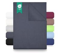 GREEN MARK Textilien Classic Sábana | Sábana | Manta 100% algodón sin elástico en Muchos tamaños y Colores Tamaño: 150x250 cm, Gris Antracita