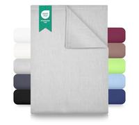 GREEN MARK Textilien Classic Sábanas | Sábana | Toalla de casa 100% algodón sin elástico en Muchos tamaños y Colores Tamaño: 240x275 cm, Gris Plata