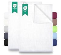 Green Mark Textilien Paquete de 2 sábanas encimeras de 250 x 150 cm, Color Blanco, 100% algodón Tejido
