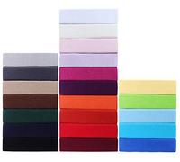 GREEN MARK Textilien Sábana bajera ajustable, 100% algodón, en muchos tamaños y colores, calidad de marca Öko-Tex Standard 100, 140 x 200 cm, color negro
