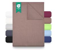 GREEN MARK Textilien Sábana Bajera clásica | Sábana | 100% algodón sin elástico en Muchos tamaños y Colores Tamaño: 240x275 cm, Beige Arena