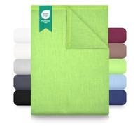 GREEN MARK Textilien sábana plana 100 % algodón - Sábana clásica sin elástico, suave para la piel, fácil de cuidar, lavable a alta temperatura - Verde Manzana - 180 x 275 cm